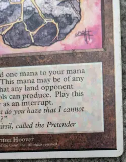 Magic the Gathering Fellwar Stone 4th Series 1995 Collectible Card - Image 3