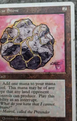 Magic the Gathering Fellwar Stone 4th Series 1995 Collectible Card - Image 4