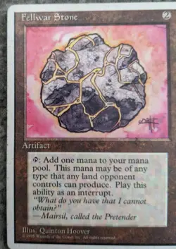 Magic the Gathering Fellwar Stone 4th Series 1995 Collectible Card - Image 5
