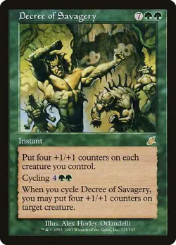 Decree of Savagery 1x MtG Scourge SCG PLAYED - Image 1