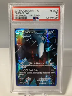 Pokemon Darkrai Full Art TCG BW73 Team Plasma Promo PSA 5 Population 110 - Image 1