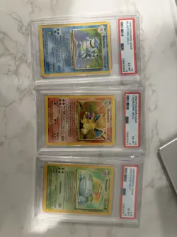 Pokemon Base Set Holo Blastoise Charizard Venusaur PSA 6 Lot 1999 Sequential - Image 2