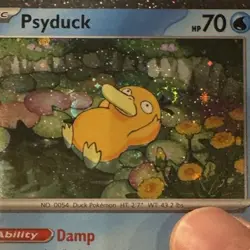 Pokemon TCG Psyduck 007 Me: Mega Evolution Black Star Promo Holo Card SWIRL - Image 3