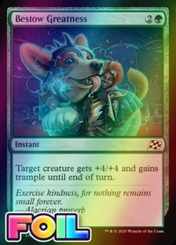 x1 Bestow Greatness DFT Aetherdrift MTG 155 FOIL COMMON M/NM 1x - Image 1