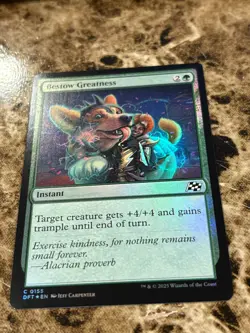 BESTOW GREATNESS Magic MTG Aetherdrift Foil - Image 1