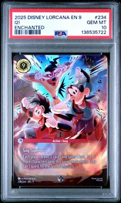 2025 DISNEY LORCANA EN 9-FABLED ENCHANTED #234 I2I PSA 10 - Image 1