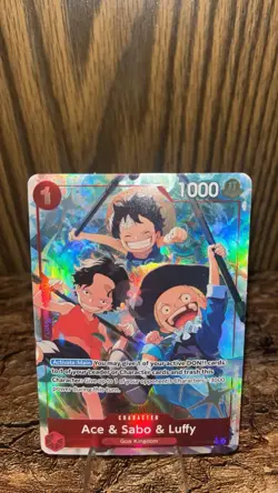 Ace & Sabo & Luffy (Alternate Art) OP13-007 Carrying On His Will Foil - Image 1
