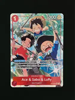 Ace & Sabo & Luffy (Alternate Art) OP13-007 English SR Carrying On His Will One - Image 1