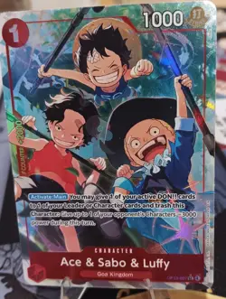 Ace & Sabo & Luffy (Alternate Art) OP13-007 Carrying On His Will Foil - Image 1