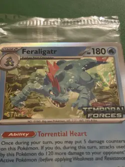 Pokemon Temporal Forces Staff Prerelease Promo Card Set of 4 NM Sealed Error - Image 2