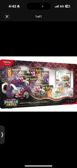 Pokemon Trading Card Games Great Tusk Iron Threads Ex Premium Collection Box 3x - Image 1