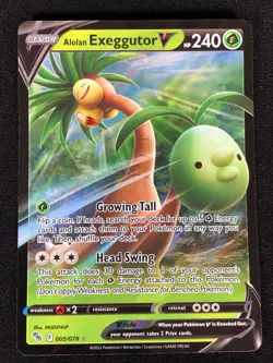 Pokemon Alolan Exeggutor V 005/078 Ultra Rare Holo (NM) - Image 1