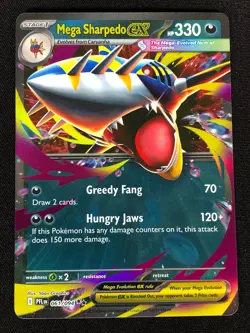 Pokemon Mega Sharpedo EX 061/094 Ultra Rare Holo (NM) - Image 1