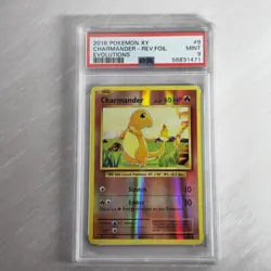 58725226 Charmander 2016 Pokemon XY Evolutions 9 Reverse Holo PSA 9 - Image 1