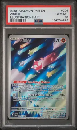2023 POKEMON PAR EN-PARADOX RIFT ILLUSTRATION RARE #201 MINIOR PSA 10 - Image 1