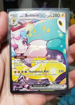Iono's Bellibolt EX Sir 183/159 SV09 Holo Pokemon TCG Card Journey Together - Image 3