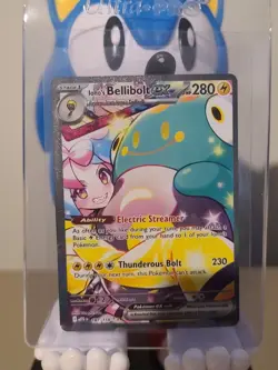 Iono's Bellibolt EX Sir 183/159 SV09 Holo Pokemon TCG Card Journey Together - Image 3