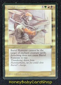 MTG Legends 1994 Bartel Runeaxe MP Card English LEG Rare Set Old School 93/94 - Image 2