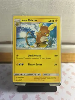 Alolan Raichu 17/30 Sun Moon Alolan Raichu Trainer Kit Pokemon Card - Image 1