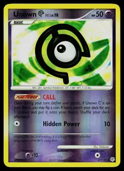 Pokemon Card - Unown [C] Diamond and Pearl 67/130 Uncommon Reverse Holo - Image 1