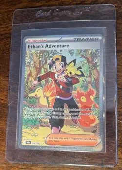 2025 Pokemon Destined Rivals Ethan’s Adventure Special Illustration Rare SIR! - Image 1