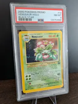 2000 POKEMON TCG BLACK STAR PROMO #13 VENUSAUR - HOLO PSA 8 NM-MT with SWIRL - Image 1