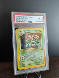 2000 POKEMON TCG BLACK STAR PROMO #13 VENUSAUR - HOLO PSA 8 NM-MT with SWIRL - Image 3