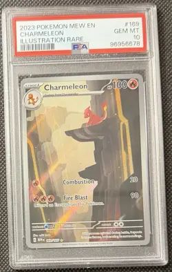 PSA 10 Charmeleon 169/165 Scarlet & Violet 151 Pokemon TCG Illustration Rare - Image 3