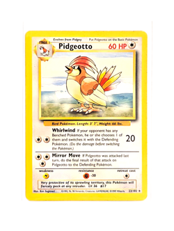 Pidgeotto 22/102 Rare Non-Holo LP POKEMON TCG WOTC Base Set Unlimited English - Image 1