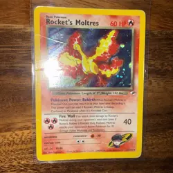 Pokemon TCG Rockets Moltres Holo Rare Card 12/132 Gym Heroes - Image 5