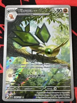 Pokemon TCG Vibrava Illustration Rare Holo Card SV08 Surging Sparks 206/191 NM - Image 1