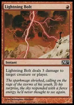 MTG Lightning Bolt ~ Magic 2010 [ Excellent ] - Image 1