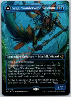 Sygg, Wanderwine Wisdom (Borderless) Foil R Lorwyn Eclipsed 288 NM - Image 1