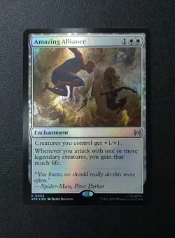 Amazing Alliance mtg Rare FOIL Spider Man Magic: The Gathering - Image 2