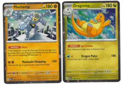 Machamp 68 & Dragonite 149 Cosmo Foil Promo Scarlet Violet 151 Pokemon TCG - Image 1