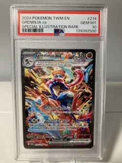 Pokemon TCG Greninja EX SIR Twilight Masquerade Card 214/167 PSA 10 - Image 1