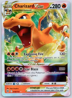 Charizard VSTAR 018/172 (NM) - SWSH09: Brilliant Stars - Ultra Rare -Pokemon TCG - Image 1
