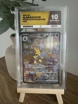 Pokemon TCG English 151 Alakazam EX 201/165 - Graded Ace 10 - Image 1