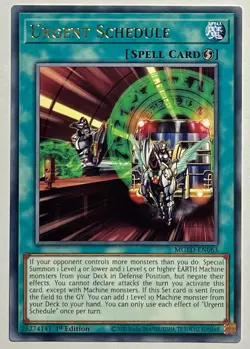 Urgent Schedule MGED-EN063 NM) Rare 1st Edition Yu-Gi-Oh! Card TCG - Image 1