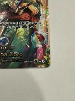 Roronoa Zoro PRB02-006 SP Alternate Art Azure Sea's Seven One Piece Card English - Image 3