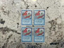 Blue Elemental Blast x4 Magic the Gathering Revised Blue Elemental Blast Played - Image 1