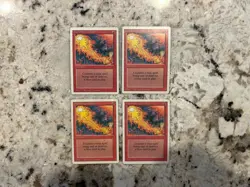 Red Elemental Blast x4 - Magic the Gathering Revised Red Elemental Blast Played - Image 1