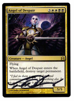 Angel of Despair Commander signed by artist Todd Lockwood! - Image 1