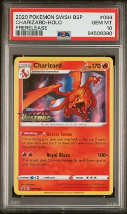 2020 Pokemon Swsh Black Star Promo #066 Charizard-Holo Prerelease PSA 10 - Image 1