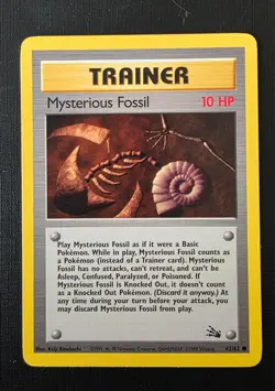Pokemon Trainer Mysterious Fossil 62/62 Fossil Vintage WOTC Common LP - Image 2
