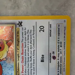 Pokemon TCG Eevee #11 Black Star Holo Promo Card 1999 WOTC - Image 5