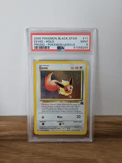 Pokemon Eevee 11 Holo Black Star Promo Card WOTC TCG 2000 PSA 9 MINT - Image 1