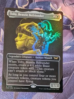 MTG *FOIL SHOWCASE* Duskmourn Rare TOBY BEASTIE BEFRIENDER NM - Image 1