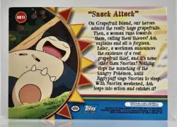 2000 Topps Pokemon TV Animation Series 3 #OR11 Snack Attack Blue Label Snorlax - Image 2