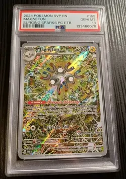PSA 10 Magneton SVP 159 Pokemon Center Stamped Promo Pokemon TCG Surging Sparks - Image 1